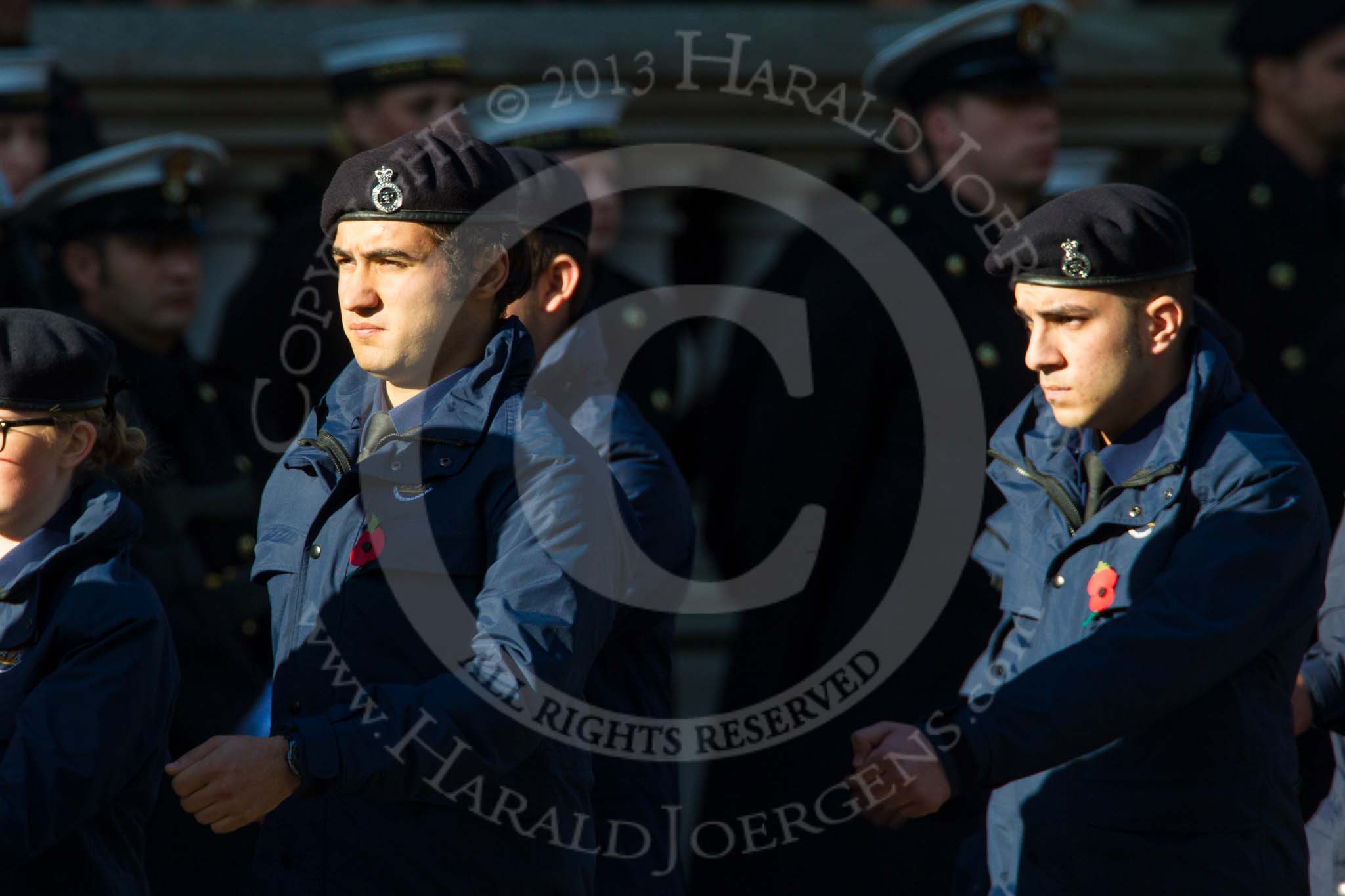 Remembrance Sunday at the Cenotaph in London 2014: Group M54 - Metropolitan Police Volunteer Police Cadets.
Press stand opposite the Foreign Office building, Whitehall, London SW1,
London,
Greater London,
United Kingdom,
on 09 November 2014 at 12:22, image #2357