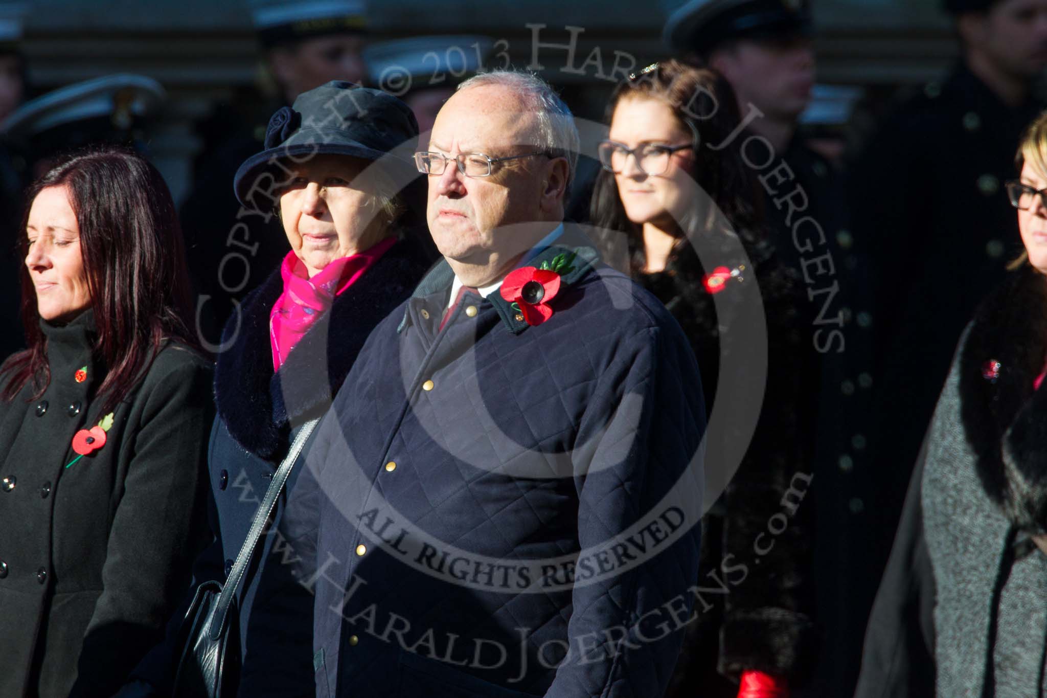Remembrance Sunday at the Cenotaph in London 2014: Group M56 - YMCA.
Press stand opposite the Foreign Office building, Whitehall, London SW1,
London,
Greater London,
United Kingdom,
on 09 November 2014 at 12:22, image #2369