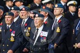 Remembrance Sunday at the Cenotaph in London 2014: Group C10 - Royal Air Force & Defence Fire Services Association.
Press stand opposite the Foreign Office building, Whitehall, London SW1,
London,
Greater London,
United Kingdom,
on 09 November 2014 at 11:39, image #128