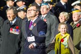 Remembrance Sunday at the Cenotaph in London 2014: Group C19 - Royal Air Forces Ex-Prisoner's of War Association.
Press stand opposite the Foreign Office building, Whitehall, London SW1,
London,
Greater London,
United Kingdom,
on 09 November 2014 at 11:40, image #164
