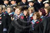 Remembrance Sunday at the Cenotaph in London 2014: Group C23 - Princess Mary's Royal Air Force Nursing Service
Association.
Press stand opposite the Foreign Office building, Whitehall, London SW1,
London,
Greater London,
United Kingdom,
on 09 November 2014 at 11:41, image #195