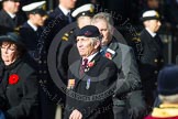 Remembrance Sunday at the Cenotaph in London 2014: Group C27 - Queen Alexandra's Hospital Home for Disabled Ex-
Servicemen & Women.
Press stand opposite the Foreign Office building, Whitehall, London SW1,
London,
Greater London,
United Kingdom,
on 09 November 2014 at 11:42, image #253