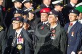 Remembrance Sunday at the Cenotaph in London 2014: Group D2 - Hong Kong Ex-Servicemen's Association (UK Branch).
Press stand opposite the Foreign Office building, Whitehall, London SW1,
London,
Greater London,
United Kingdom,
on 09 November 2014 at 11:43, image #282