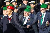 Remembrance Sunday at the Cenotaph in London 2014: Group D4 - Foreign Legion Association.
Press stand opposite the Foreign Office building, Whitehall, London SW1,
London,
Greater London,
United Kingdom,
on 09 November 2014 at 11:43, image #285
