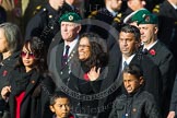 Remembrance Sunday at the Cenotaph in London 2014: Group D17 - St Helena Government UK.
Press stand opposite the Foreign Office building, Whitehall, London SW1,
London,
Greater London,
United Kingdom,
on 09 November 2014 at 11:45, image #380