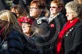 Remembrance Sunday at the Cenotaph in London 2014: Group D24 - War Widows Association.
Press stand opposite the Foreign Office building, Whitehall, London SW1,
London,
Greater London,
United Kingdom,
on 09 November 2014 at 11:47, image #452