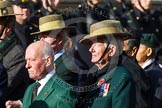 Remembrance Sunday at the Cenotaph in London 2014: Group D25 - Gurkha Brigade Association.
Press stand opposite the Foreign Office building, Whitehall, London SW1,
London,
Greater London,
United Kingdom,
on 09 November 2014 at 11:47, image #467