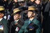 Remembrance Sunday at the Cenotaph in London 2014: Group D26 - British Gurkha Welfare Society.
Press stand opposite the Foreign Office building, Whitehall, London SW1,
London,
Greater London,
United Kingdom,
on 09 November 2014 at 11:47, image #489