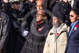 Remembrance Sunday at the Cenotaph in London 2014: Group D27 - West Indian Association of Service Personnel.
Press stand opposite the Foreign Office building, Whitehall, London SW1,
London,
Greater London,
United Kingdom,
on 09 November 2014 at 11:48, image #491
