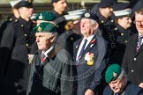 Remembrance Sunday at the Cenotaph in London 2014: Group E1 - Royal Marines Association.
Press stand opposite the Foreign Office building, Whitehall, London SW1,
London,
Greater London,
United Kingdom,
on 09 November 2014 at 11:49, image #552