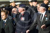Remembrance Sunday at the Cenotaph in London 2014: Group E5 - Fleet Air Arm Association.
Press stand opposite the Foreign Office building, Whitehall, London SW1,
London,
Greater London,
United Kingdom,
on 09 November 2014 at 11:50, image #631