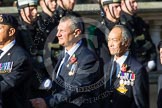 Remembrance Sunday at the Cenotaph in London 2014: Group E33 - Submariners Association.
Press stand opposite the Foreign Office building, Whitehall, London SW1,
London,
Greater London,
United Kingdom,
on 09 November 2014 at 11:54, image #828