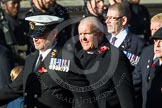 Remembrance Sunday at the Cenotaph in London 2014: Group E37 -Aircraft Handlers Association.
Press stand opposite the Foreign Office building, Whitehall, London SW1,
London,
Greater London,
United Kingdom,
on 09 November 2014 at 11:54, image #847