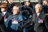 Remembrance Sunday at the Cenotaph in London 2014: Group F6 - Queen's Bodyguard of The Yeoman of The Guard.
Press stand opposite the Foreign Office building, Whitehall, London SW1,
London,
Greater London,
United Kingdom,
on 09 November 2014 at 11:57, image #970