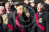 Remembrance Sunday at the Cenotaph in London 2014: Group F11 - National Pigeon War Service.
Press stand opposite the Foreign Office building, Whitehall, London SW1,
London,
Greater London,
United Kingdom,
on 09 November 2014 at 11:57, image #989