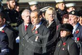 Remembrance Sunday at the Cenotaph in London 2014: Group F15 - National Gulf Veterans & Families Association.
Press stand opposite the Foreign Office building, Whitehall, London SW1,
London,
Greater London,
United Kingdom,
on 09 November 2014 at 11:58, image #1038