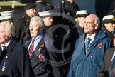 Remembrance Sunday at the Cenotaph in London 2014: Group F16 - Fellowship of the Services.
Press stand opposite the Foreign Office building, Whitehall, London SW1,
London,
Greater London,
United Kingdom,
on 09 November 2014 at 11:58, image #1051