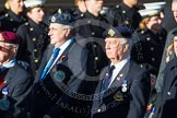 Remembrance Sunday at the Cenotaph in London 2014: Group F17 - Suez Veterans Association.
Press stand opposite the Foreign Office building, Whitehall, London SW1,
London,
Greater London,
United Kingdom,
on 09 November 2014 at 11:58, image #1063