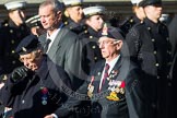 Remembrance Sunday at the Cenotaph in London 2014: Group F17 - Suez Veterans Association.
Press stand opposite the Foreign Office building, Whitehall, London SW1,
London,
Greater London,
United Kingdom,
on 09 November 2014 at 11:59, image #1065