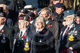 Remembrance Sunday at the Cenotaph in London 2014: Group F18 - Aden Veterans Association.
Press stand opposite the Foreign Office building, Whitehall, London SW1,
London,
Greater London,
United Kingdom,
on 09 November 2014 at 11:59, image #1078