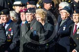 Remembrance Sunday at the Cenotaph in London 2014: Group F18 - Aden Veterans Association.
Press stand opposite the Foreign Office building, Whitehall, London SW1,
London,
Greater London,
United Kingdom,
on 09 November 2014 at 11:59, image #1080