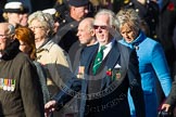 Remembrance Sunday at the Cenotaph in London 2014: Group F19 - 1st Army Association.
Press stand opposite the Foreign Office building, Whitehall, London SW1,
London,
Greater London,
United Kingdom,
on 09 November 2014 at 11:59, image #1092