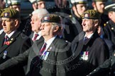 Remembrance Sunday at the Cenotaph in London 2014: Group A19 - Scots Guards Association.
Press stand opposite the Foreign Office building, Whitehall, London SW1,
London,
Greater London,
United Kingdom,
on 09 November 2014 at 12:03, image #1330