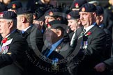 Remembrance Sunday at the Cenotaph in London 2014: Group A36 - The Staffordshire Regiment.
Press stand opposite the Foreign Office building, Whitehall, London SW1,
London,
Greater London,
United Kingdom,
on 09 November 2014 at 12:06, image #1471