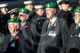 Remembrance Sunday at the Cenotaph in London 2014: Group B1 - Intelligence Corps Association.
Press stand opposite the Foreign Office building, Whitehall, London SW1,
London,
Greater London,
United Kingdom,
on 09 November 2014 at 12:06, image #1492