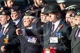 Remembrance Sunday at the Cenotaph in London 2014: Group B9 - Royal Engineers Bomb Disposal Association.
Press stand opposite the Foreign Office building, Whitehall, London SW1,
London,
Greater London,
United Kingdom,
on 09 November 2014 at 12:08, image #1578