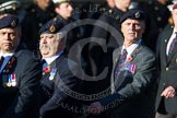 Remembrance Sunday at the Cenotaph in London 2014: Group B9 - Royal Engineers Bomb Disposal Association.
Press stand opposite the Foreign Office building, Whitehall, London SW1,
London,
Greater London,
United Kingdom,
on 09 November 2014 at 12:08, image #1593
