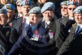 Remembrance Sunday at the Cenotaph in London 2014: Group B12 - Army Air Corps Association.
Press stand opposite the Foreign Office building, Whitehall, London SW1,
London,
Greater London,
United Kingdom,
on 09 November 2014 at 12:09, image #1630