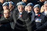 Remembrance Sunday at the Cenotaph in London 2014: Group B12 - Army Air Corps Association.
Press stand opposite the Foreign Office building, Whitehall, London SW1,
London,
Greater London,
United Kingdom,
on 09 November 2014 at 12:09, image #1633