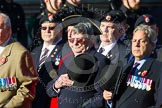 Remembrance Sunday at the Cenotaph in London 2014: Group B13 - Royal Army Service Corps & Royal Corps of Transport Association.
Press stand opposite the Foreign Office building, Whitehall, London SW1,
London,
Greater London,
United Kingdom,
on 09 November 2014 at 12:09, image #1642