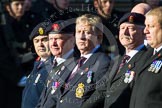 Remembrance Sunday at the Cenotaph in London 2014: Group B14 - RAOC Association.
Press stand opposite the Foreign Office building, Whitehall, London SW1,
London,
Greater London,
United Kingdom,
on 09 November 2014 at 12:09, image #1655