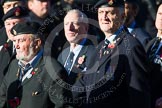 Remembrance Sunday at the Cenotaph in London 2014: Group B15 - Army Catering Corps Association.
Press stand opposite the Foreign Office building, Whitehall, London SW1,
London,
Greater London,
United Kingdom,
on 09 November 2014 at 12:09, image #1668