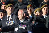Remembrance Sunday at the Cenotaph in London 2014: Group B16 - Royal Pioneer Corps Association.
Press stand opposite the Foreign Office building, Whitehall, London SW1,
London,
Greater London,
United Kingdom,
on 09 November 2014 at 12:09, image #1678