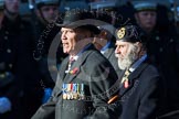 Remembrance Sunday at the Cenotaph in London 2014: Group B18 - Royal Army Medical Corps Association.
Press stand opposite the Foreign Office building, Whitehall, London SW1,
London,
Greater London,
United Kingdom,
on 09 November 2014 at 12:10, image #1708