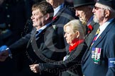 Remembrance Sunday at the Cenotaph in London 2014: Group B18 - Royal Army Medical Corps Association.
Press stand opposite the Foreign Office building, Whitehall, London SW1,
London,
Greater London,
United Kingdom,
on 09 November 2014 at 12:10, image #1709