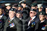 Remembrance Sunday at the Cenotaph in London 2014: Group B27 - Royal Dragoon Guards.
Press stand opposite the Foreign Office building, Whitehall, London SW1,
London,
Greater London,
United Kingdom,
on 09 November 2014 at 12:12, image #1822