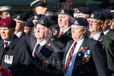 Remembrance Sunday at the Cenotaph in London 2014: Group B30 - 16/5th Queen's Royal Lancers.
Press stand opposite the Foreign Office building, Whitehall, London SW1,
London,
Greater London,
United Kingdom,
on 09 November 2014 at 12:13, image #1884