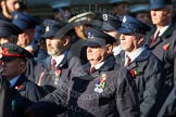 Remembrance Sunday at the Cenotaph in London 2014: Group M1 - Transport For London.
Press stand opposite the Foreign Office building, Whitehall, London SW1,
London,
Greater London,
United Kingdom,
on 09 November 2014 at 12:15, image #1966
