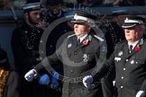 Remembrance Sunday at the Cenotaph in London 2014: Group M15 - St John Ambulance.
Press stand opposite the Foreign Office building, Whitehall, London SW1,
London,
Greater London,
United Kingdom,
on 09 November 2014 at 12:16, image #2083