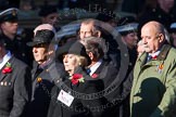 Remembrance Sunday at the Cenotaph in London 2014: Group M18 - The Firefighters Memorial Trust.
Press stand opposite the Foreign Office building, Whitehall, London SW1,
London,
Greater London,
United Kingdom,
on 09 November 2014 at 12:17, image #2104