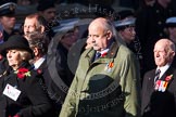 Remembrance Sunday at the Cenotaph in London 2014: Group M18 - The Firefighters Memorial Trust.
Press stand opposite the Foreign Office building, Whitehall, London SW1,
London,
Greater London,
United Kingdom,
on 09 November 2014 at 12:17, image #2105