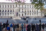 Remembrance Sunday at the Cenotaph in London 2014: Ten minutes later - the first spectators have arrived..
Press stand opposite the Foreign Office building, Whitehall, London SW1,
London,
Greater London,
United Kingdom,
on 09 November 2014 at 08:10, image #3
