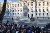 Remembrance Sunday at the Cenotaph in London 2014: 8:50am, Whitehall is already crowded..
Press stand opposite the Foreign Office building, Whitehall, London SW1,
London,
Greater London,
United Kingdom,
on 09 November 2014 at 08:50, image #12