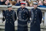 Remembrance Sunday at the Cenotaph in London 2014: Members of the Royal Navy detachment long before the event.
Press stand opposite the Foreign Office building, Whitehall, London SW1,
London,
Greater London,
United Kingdom,
on 09 November 2014 at 10:02, image #23