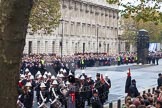 Remembrance Sunday at the Cenotaph in London 2014: The Band of the Royal Marines, behind them the first column of veterans.
Press stand opposite the Foreign Office building, Whitehall, London SW1,
London,
Greater London,
United Kingdom,
on 09 November 2014 at 10:19, image #40
