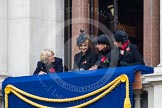 Remembrance Sunday at the Cenotaph in London 2014: Guests on one of the balconies of the Foreign- and Commonwealth Office.
Press stand opposite the Foreign Office building, Whitehall, London SW1,
London,
Greater London,
United Kingdom,
on 09 November 2014 at 10:20, image #43